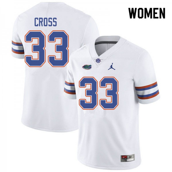 Jordan Brand Women #33 Daniel Cross Florida Gators College Football Jerseys White